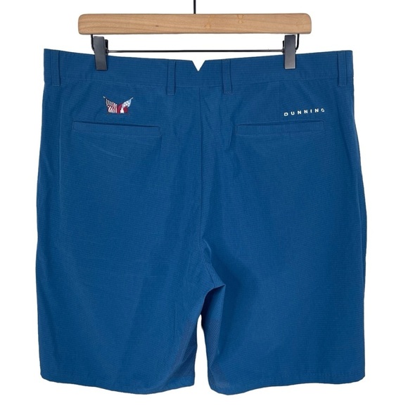 Dunning Golf Shorts Mens 36 x 10" Golf Performance Stretch Ventilated Blue - Picture 4 of 9